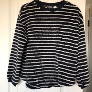 Children's Place Sweater Girls Size XXL 15 Navy Blue White Striped